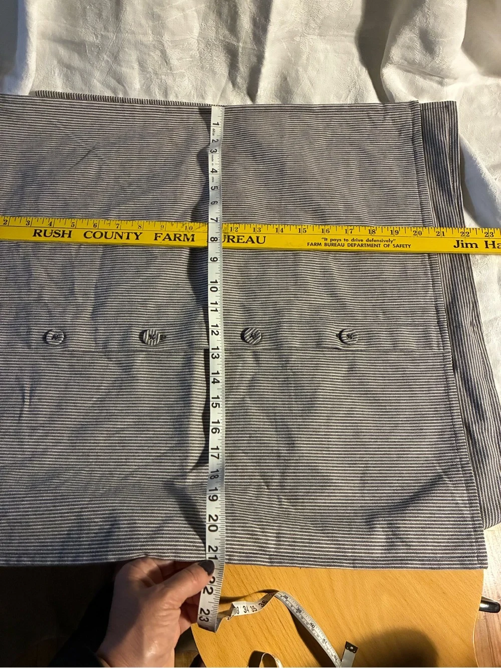 IKEA Kristianne Pillow Covers 20X20 Striped Navy/White New Unused Freshen Room